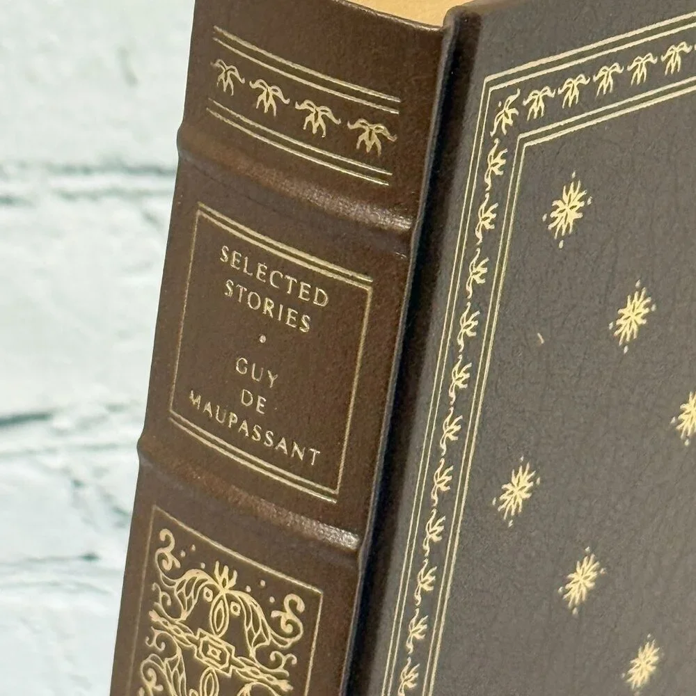 Stories by Guy de Maupassant Leather Bound Franklin Library 1983 Brown